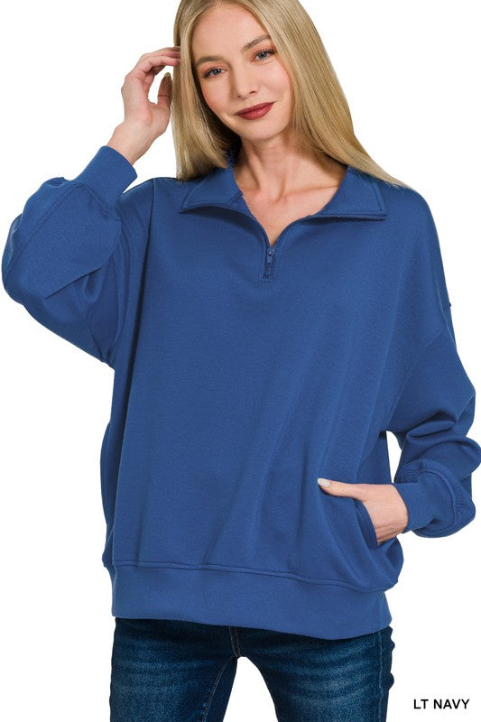 Sadie Scuba 1/2 Zip Pullover