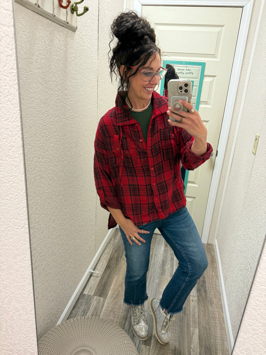 Dakota Relaxed Plaid Button Up