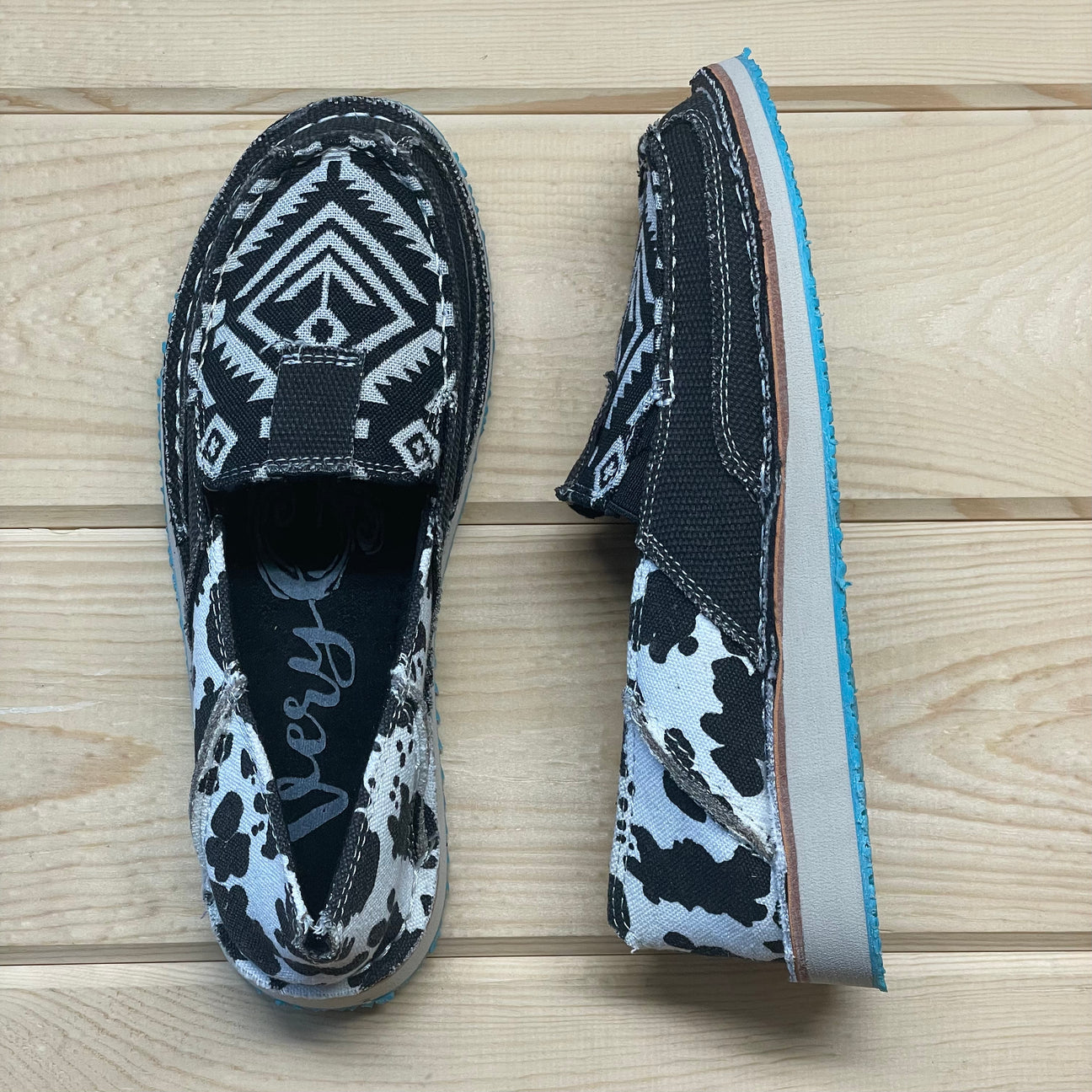 Black & White Animal Print Very G Slip On Shoe