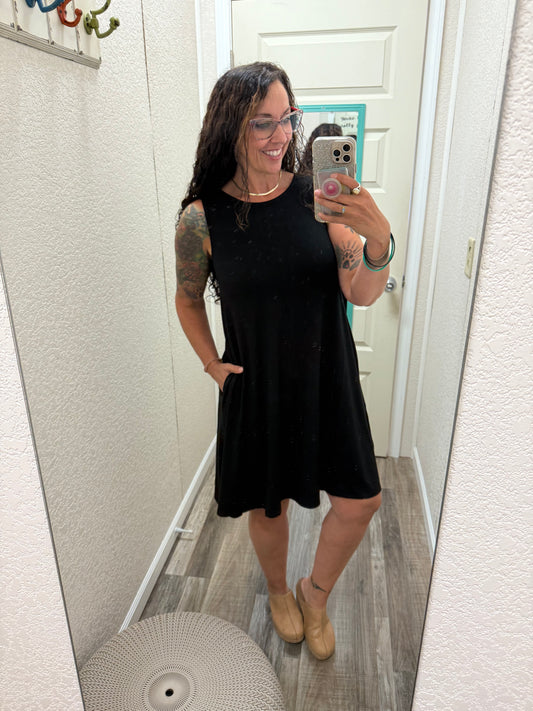 Lacey Little Black Dress with Pockets