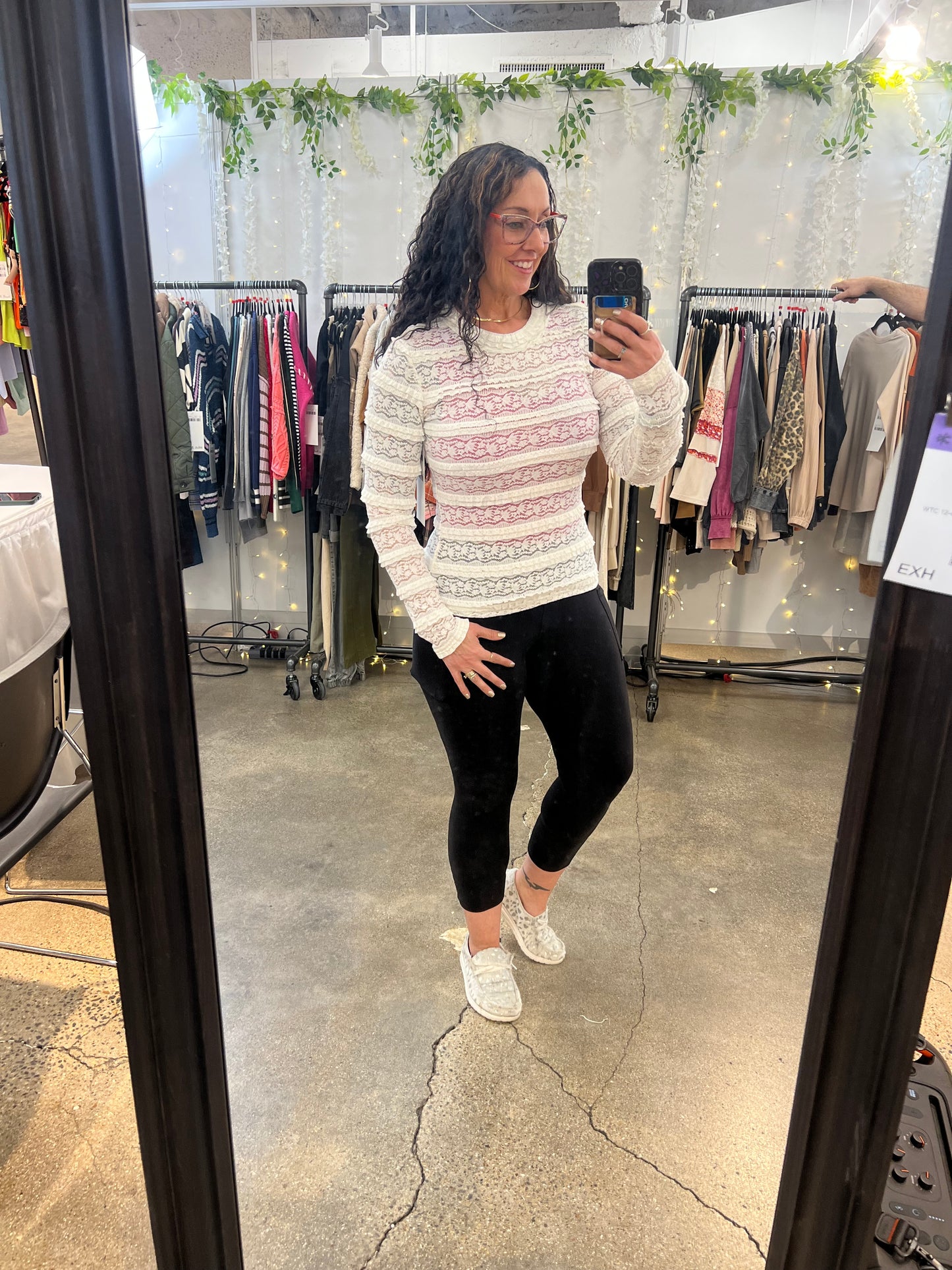 Ivory Night on the Town Long Sleeve top