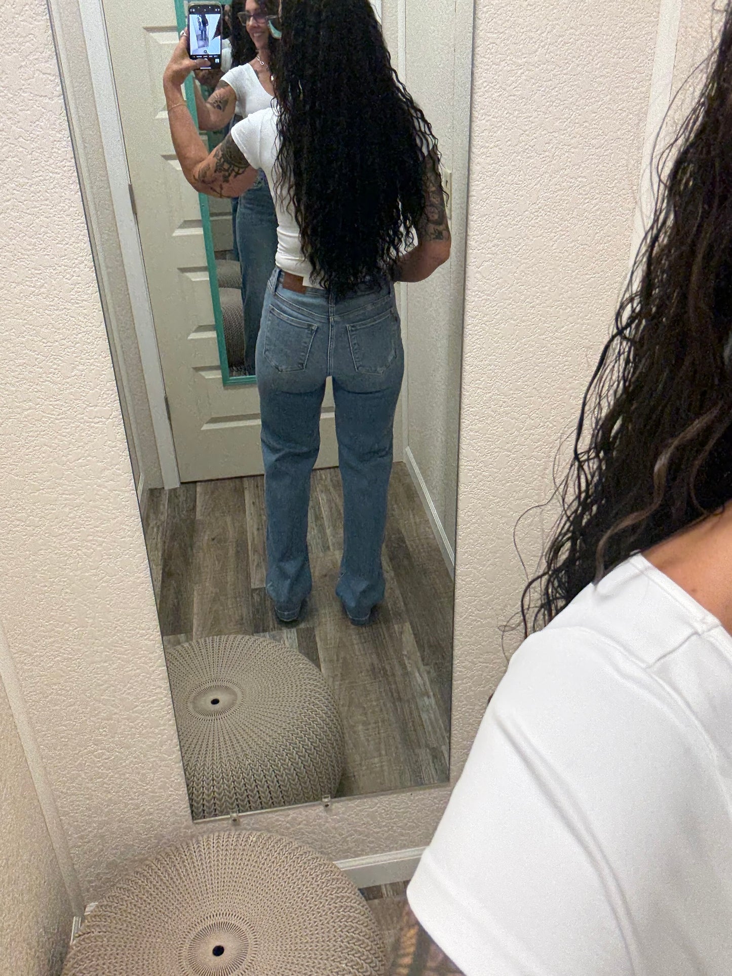 Sophia Medium Wash High Waist Straight Fit Judy Blue Jeans