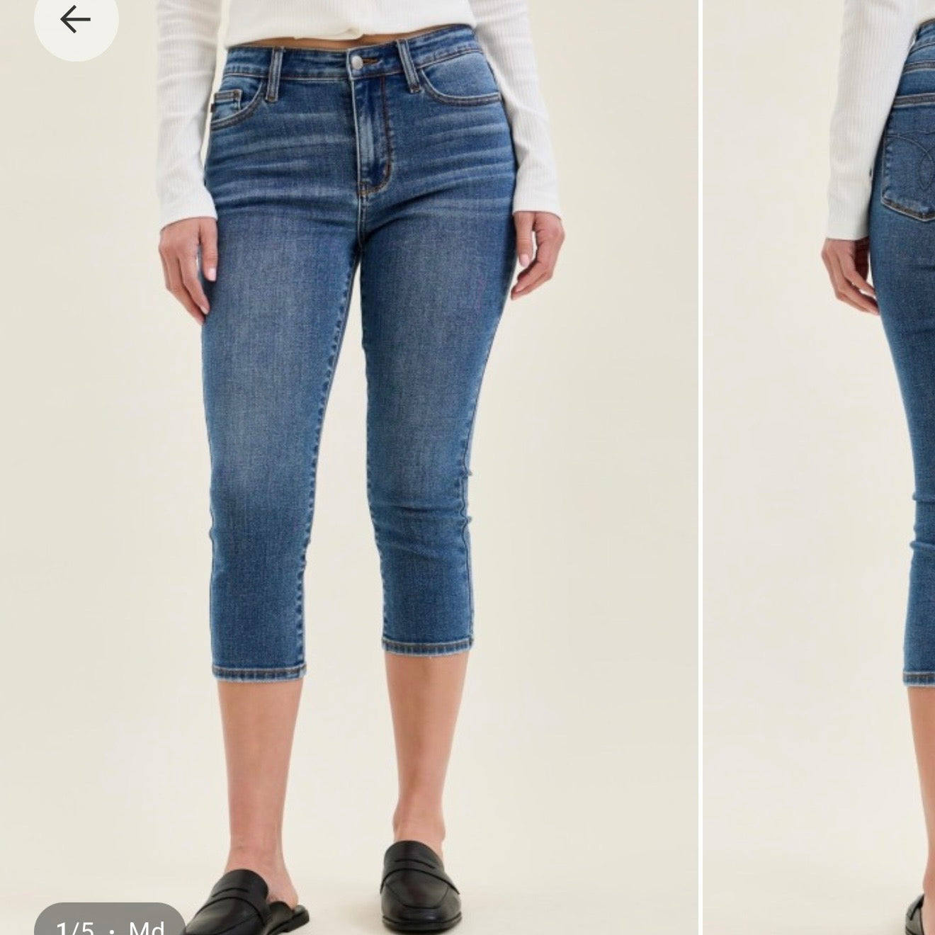 Old Faithful Judy Blue Mid Rise Capri