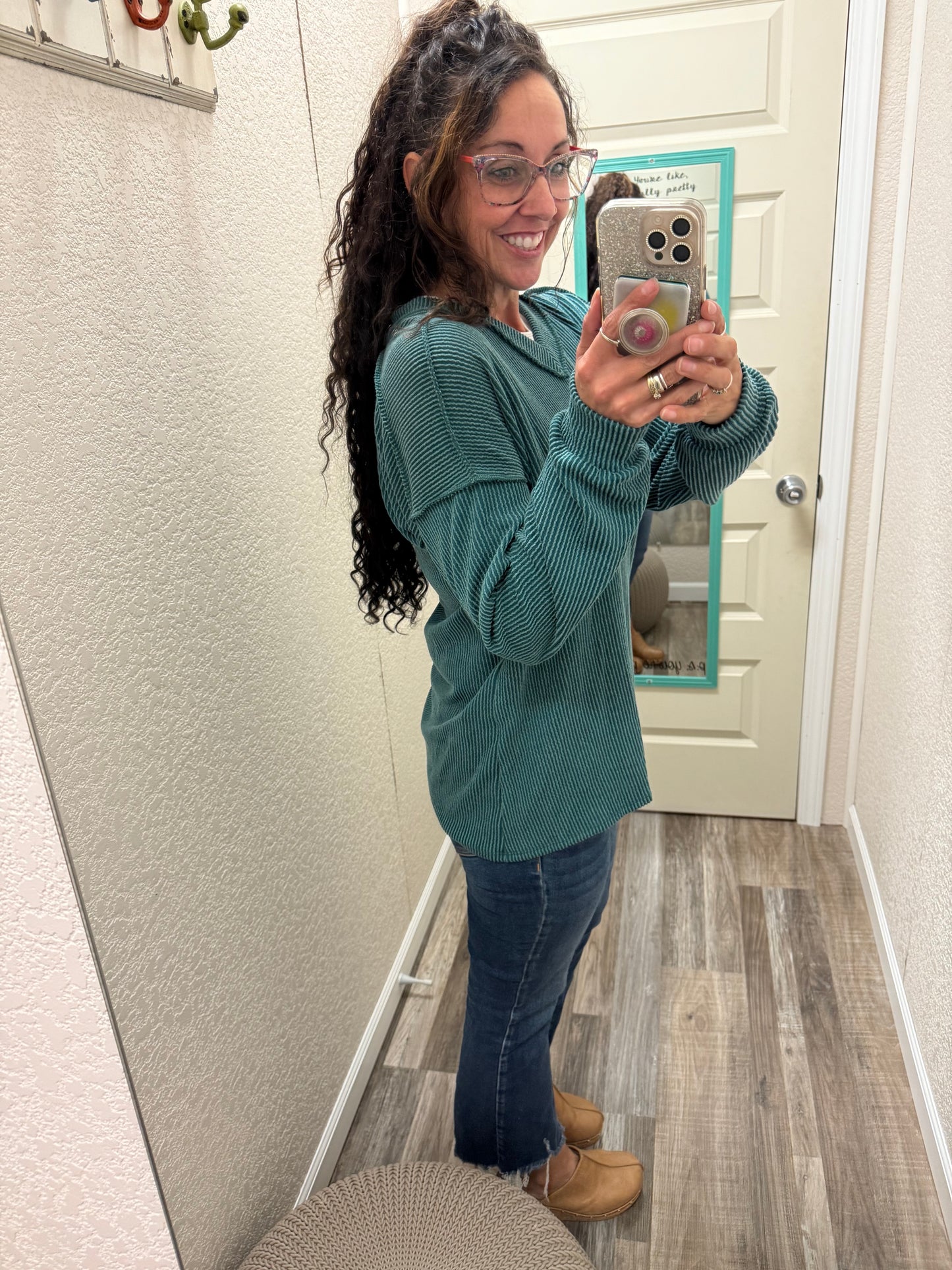 Autumn Nights Ribbed Long Sleeve Top