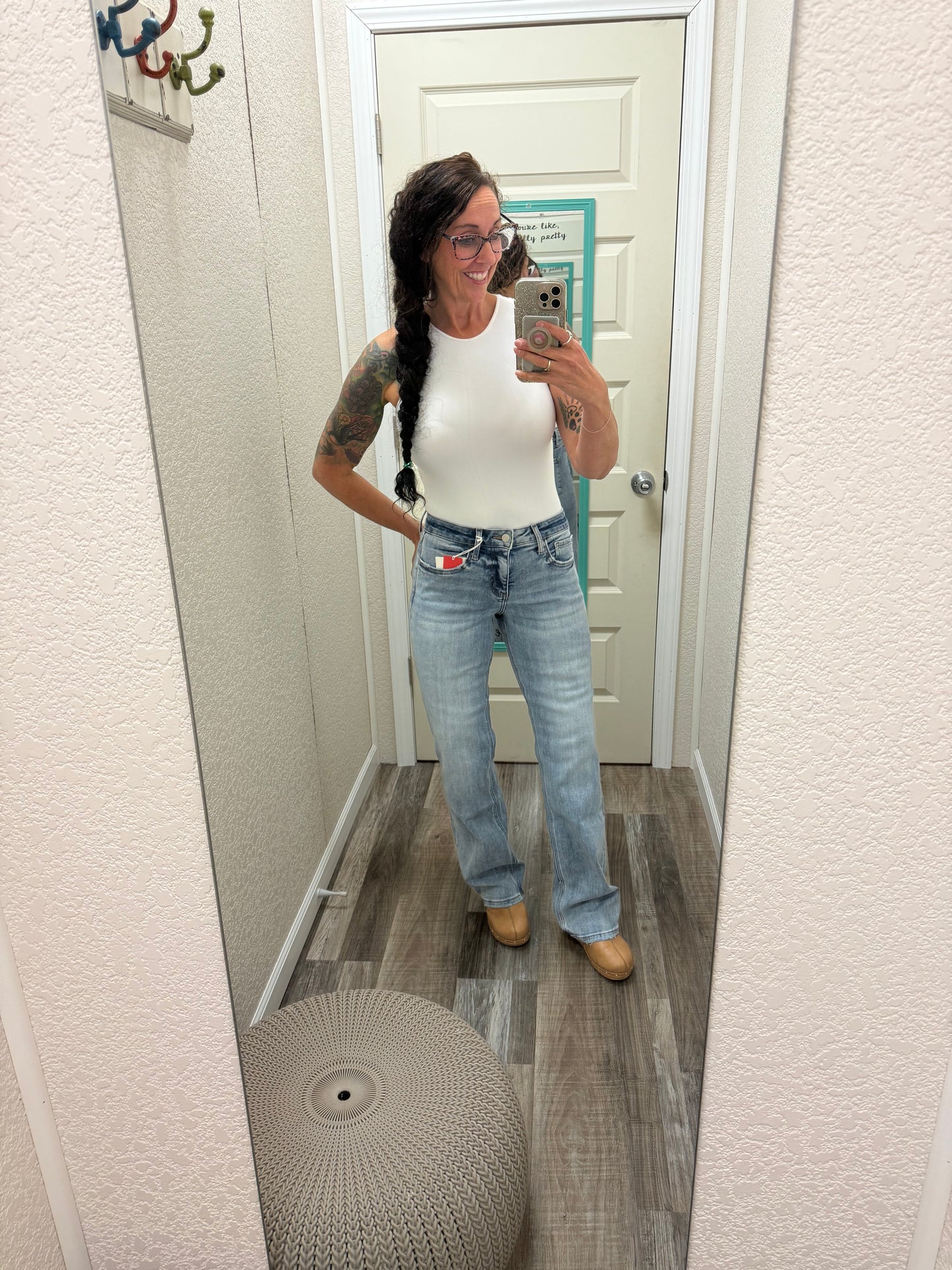 Undisputable Tummy Control Mid Rise Slim Wide Lovervet Jeans