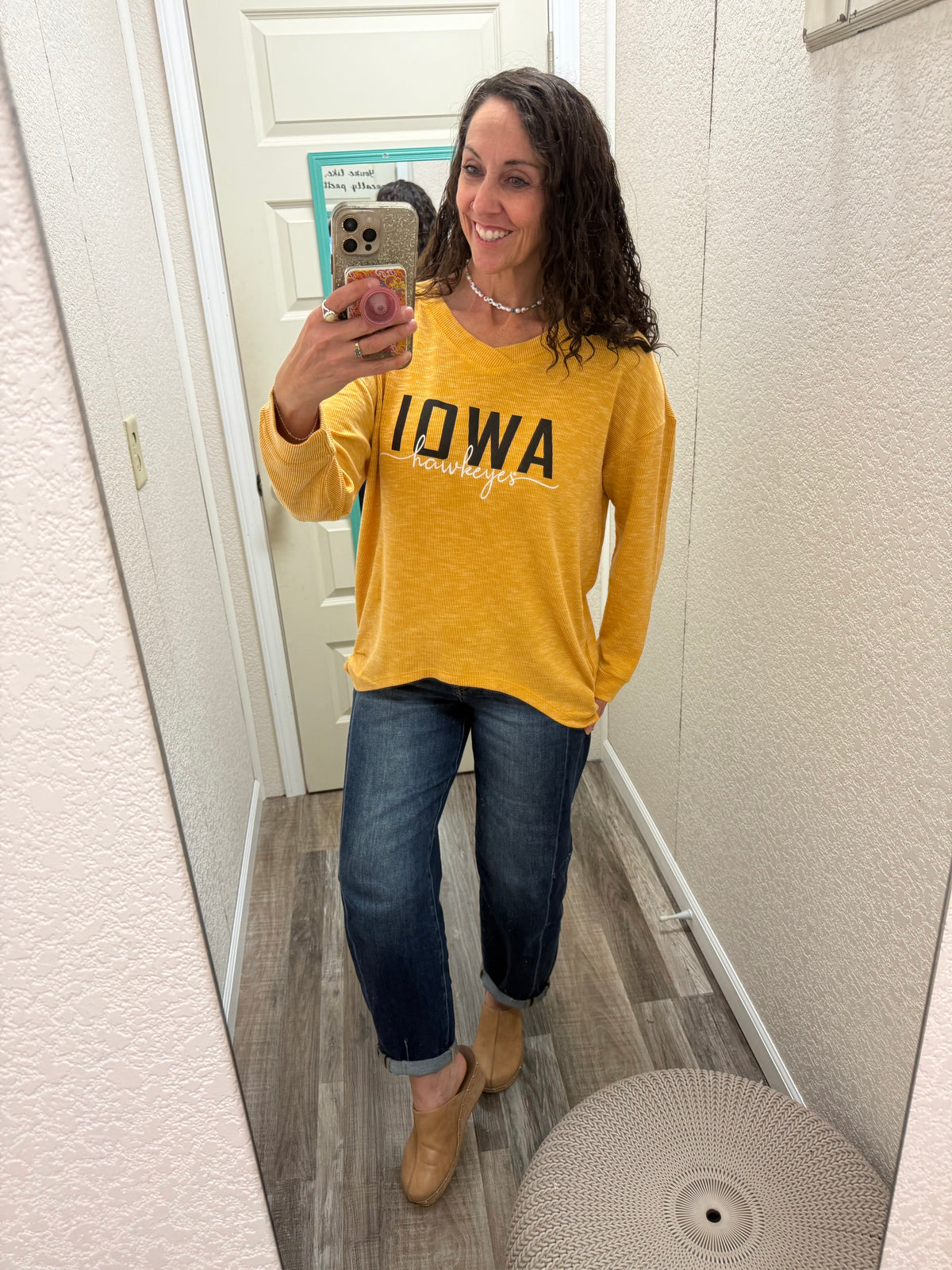 Iowa Hawkeyes Bailey V neck Game Day Tunic