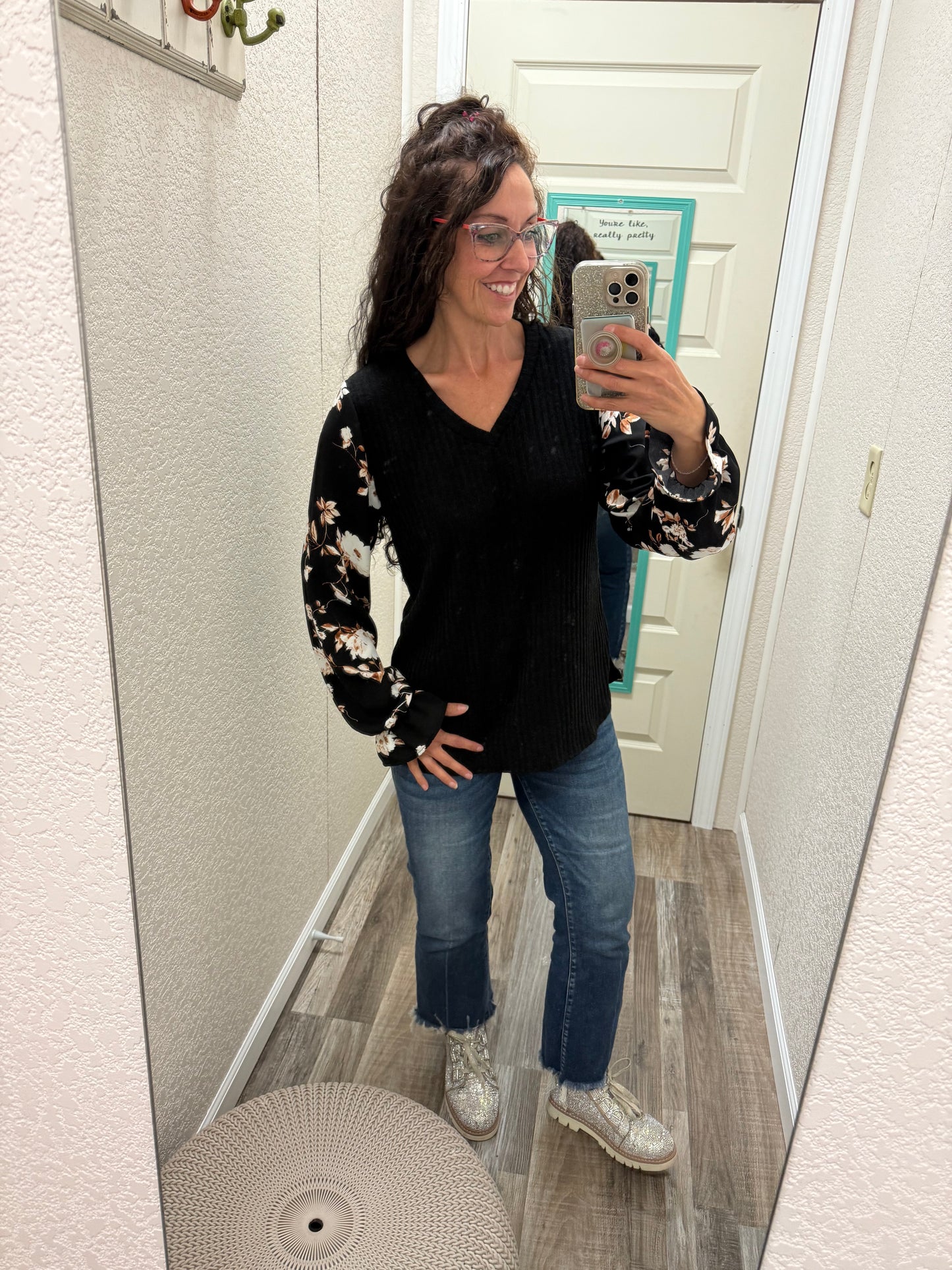 Arriana - Floral Puff Sleeve Top