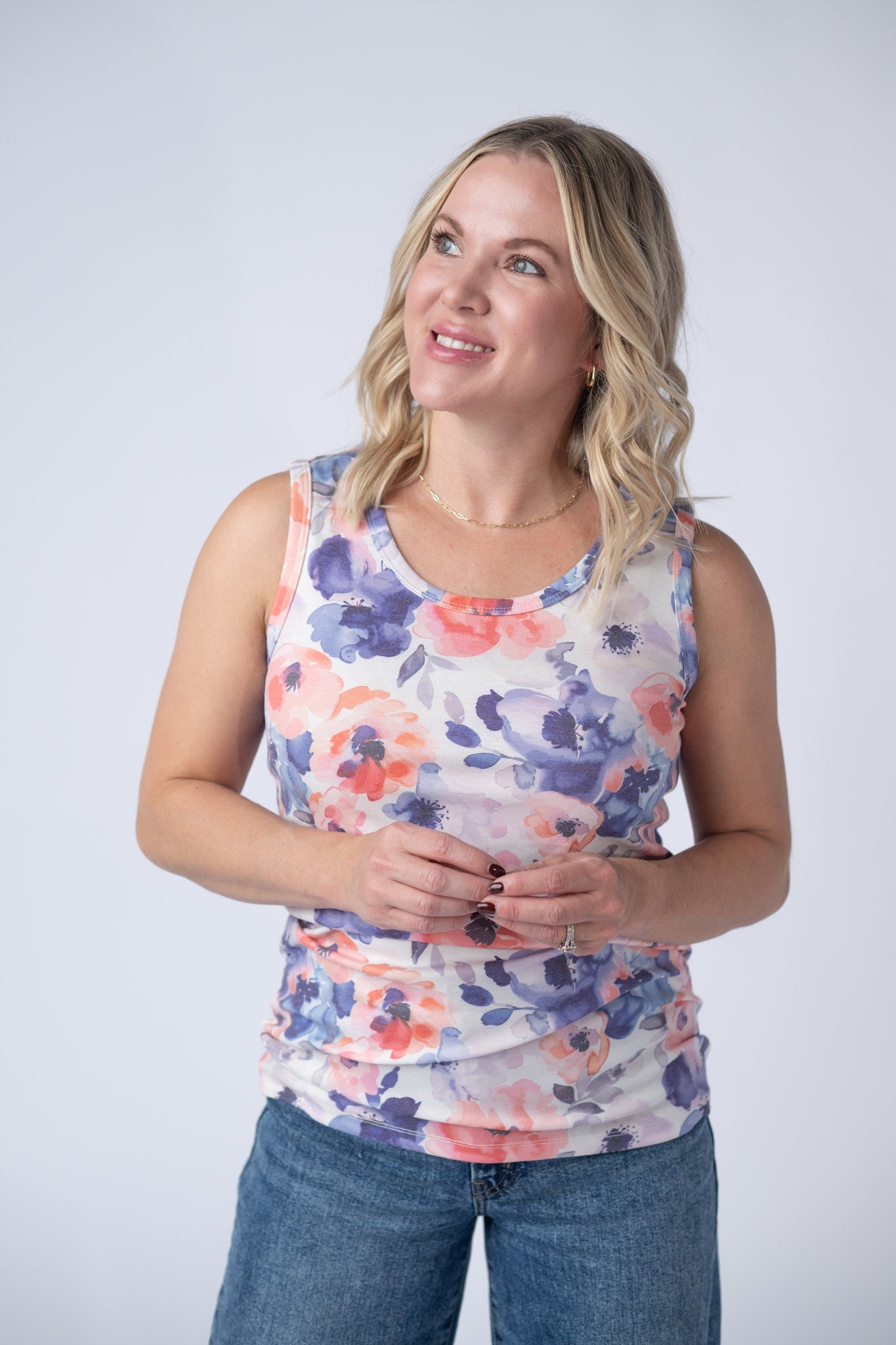 IN STOCK Ava Tank - Sunset Watercolor Floral