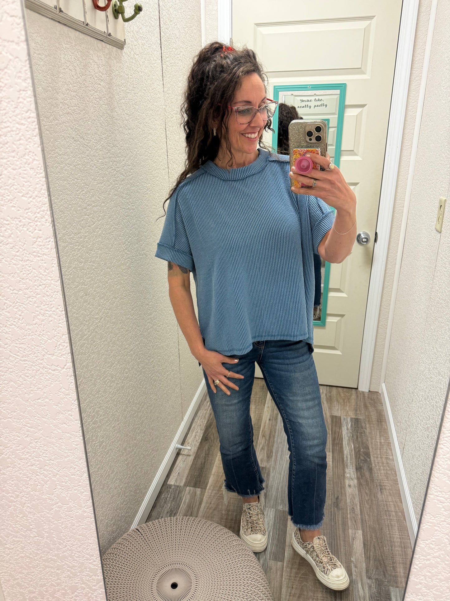 All Seasons Corded Short Sleeve Tops