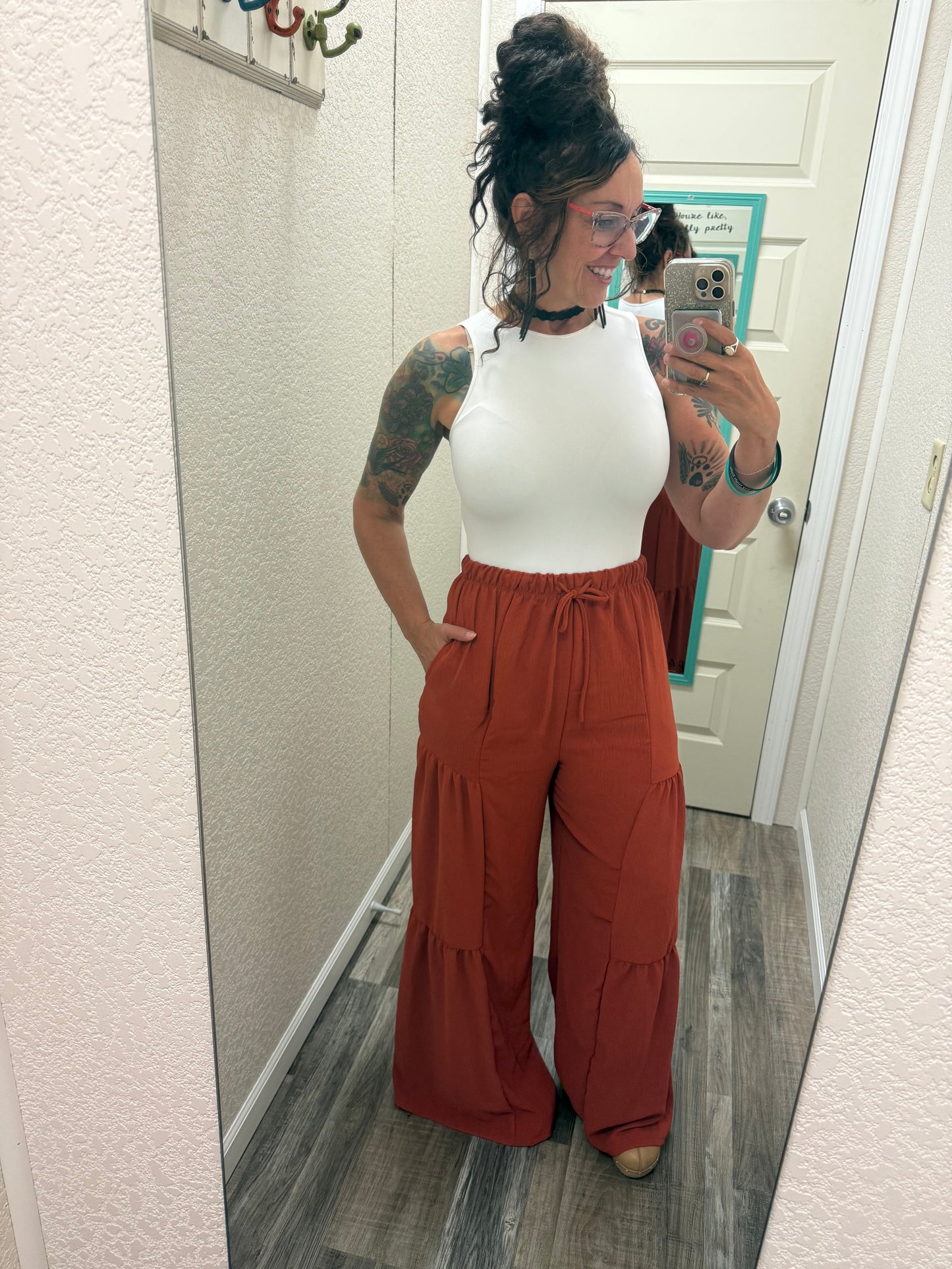 Brandi Rust Wide Leg Pants