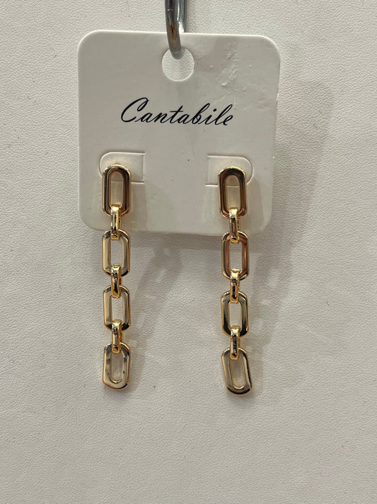 Paperclip Gold Earrings