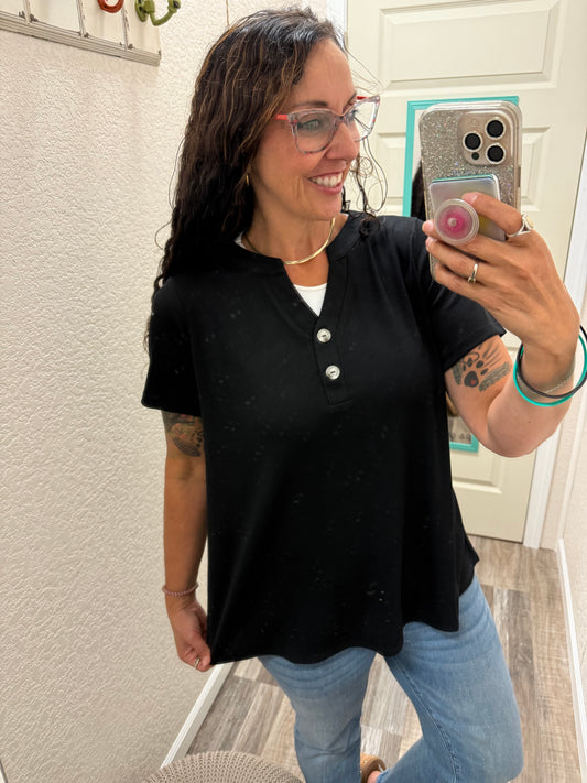 Magic - Black - V-Neck Top