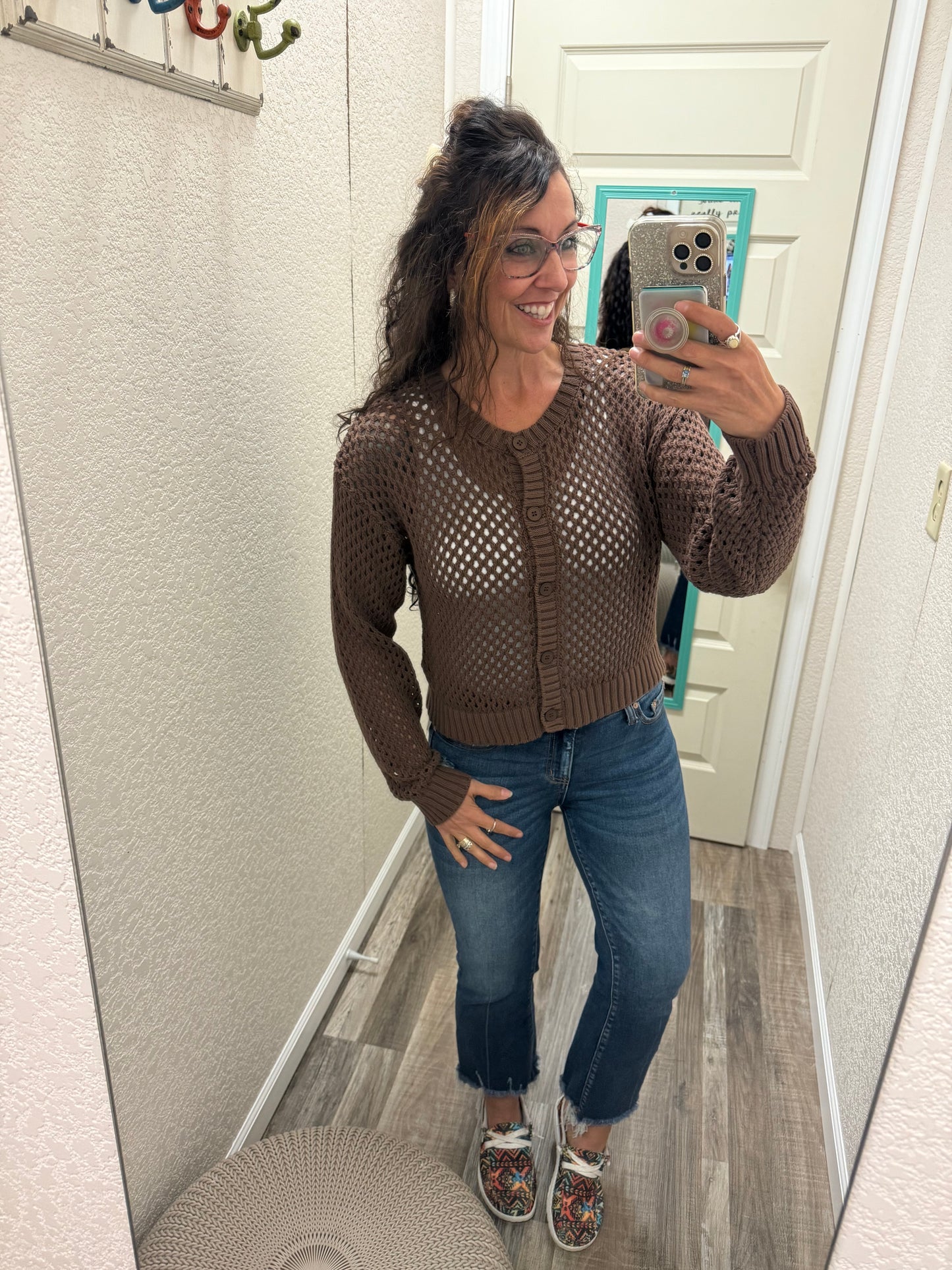 Nicki Crochet Sweater Cardigan