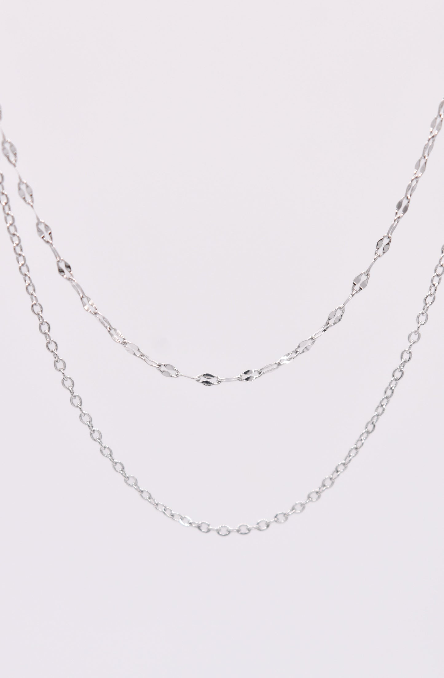 Resort - Double Luxe Chain Necklace - SS & WR