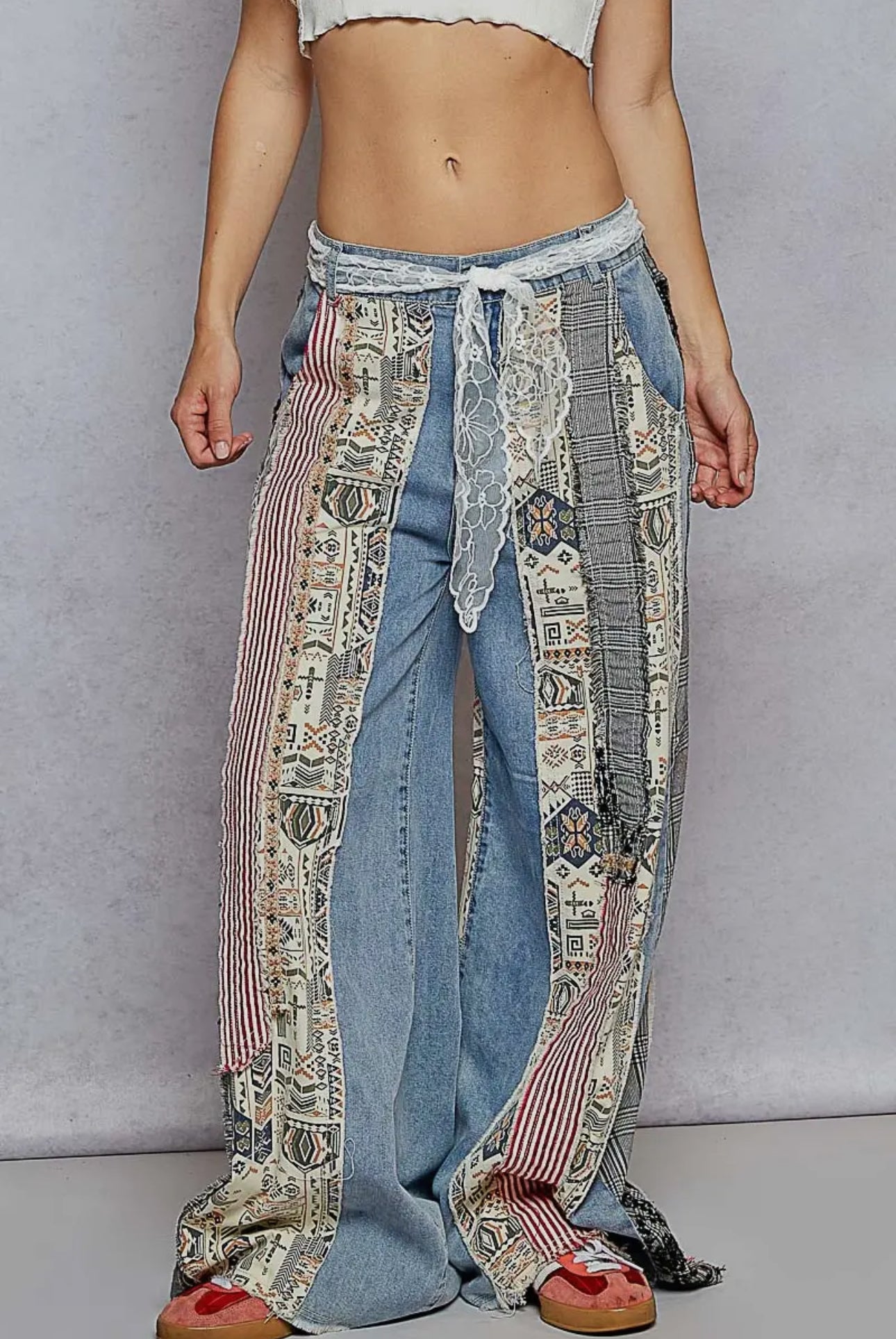 Deena Patchwork Flare Pants