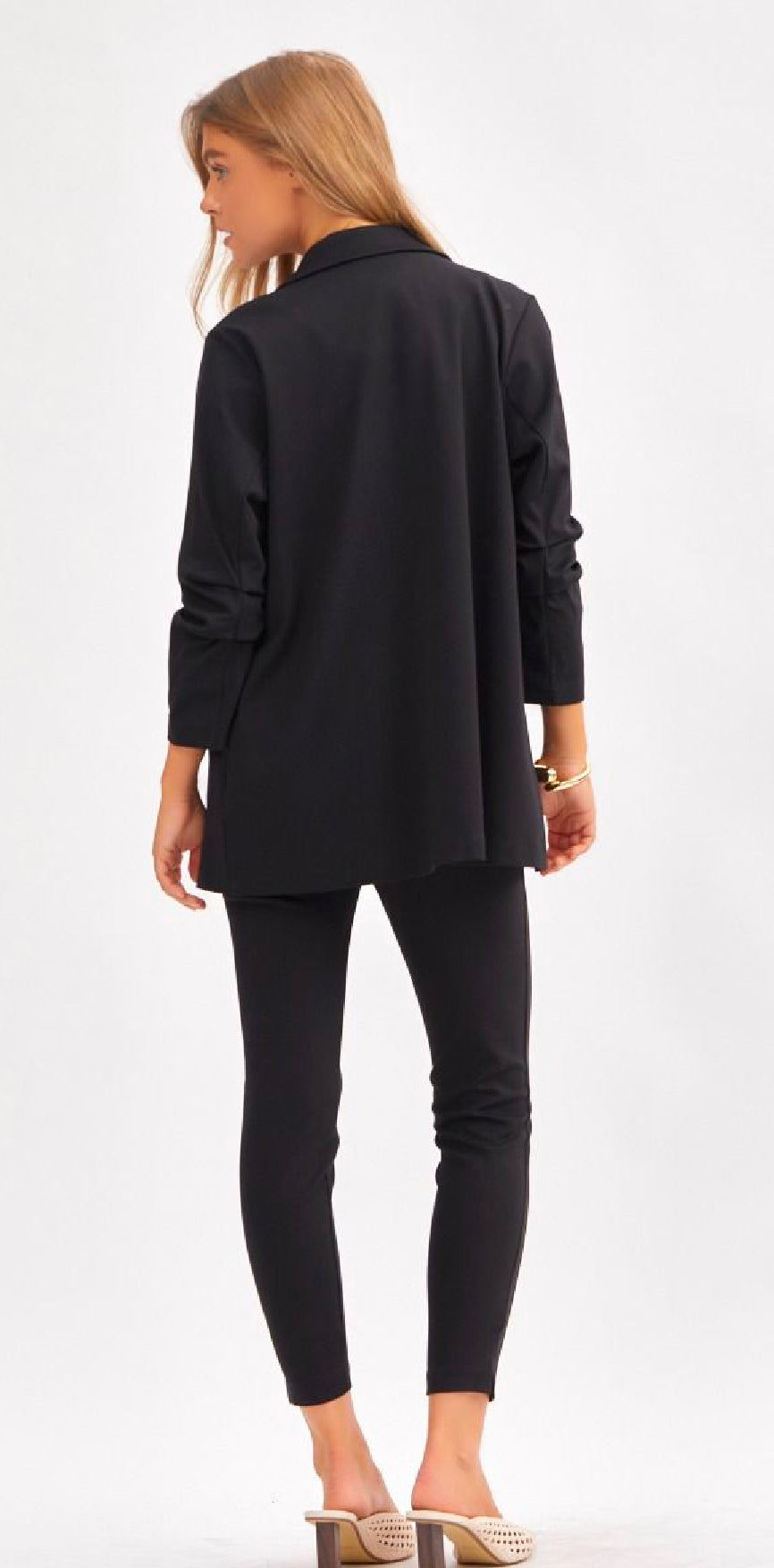 Magic 3/4 Sleeve Blazer - Black