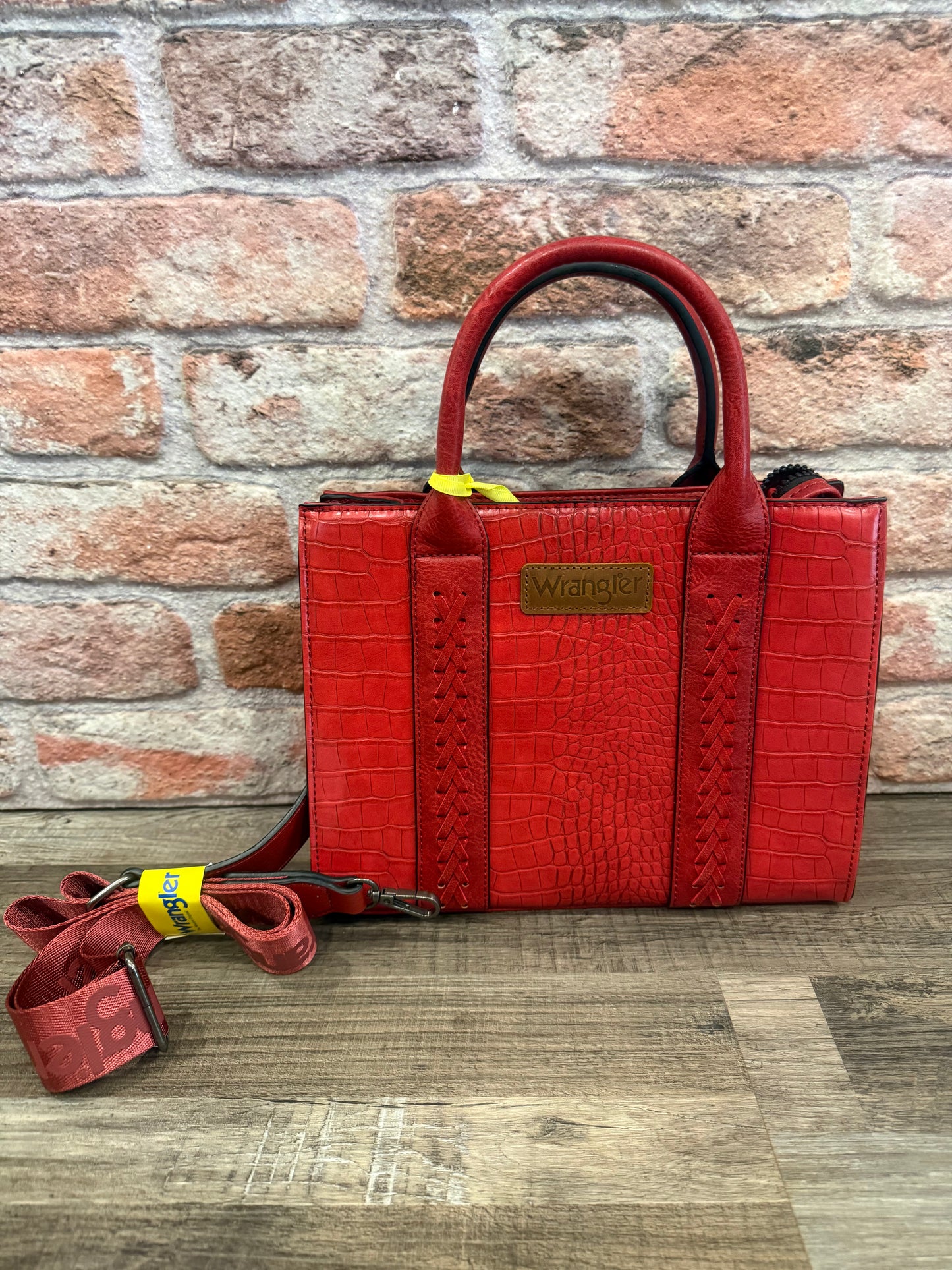 Wrangler Red Crossbody Tote Bag