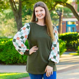 Parker Plaid Patchwork Long Sleeve Top