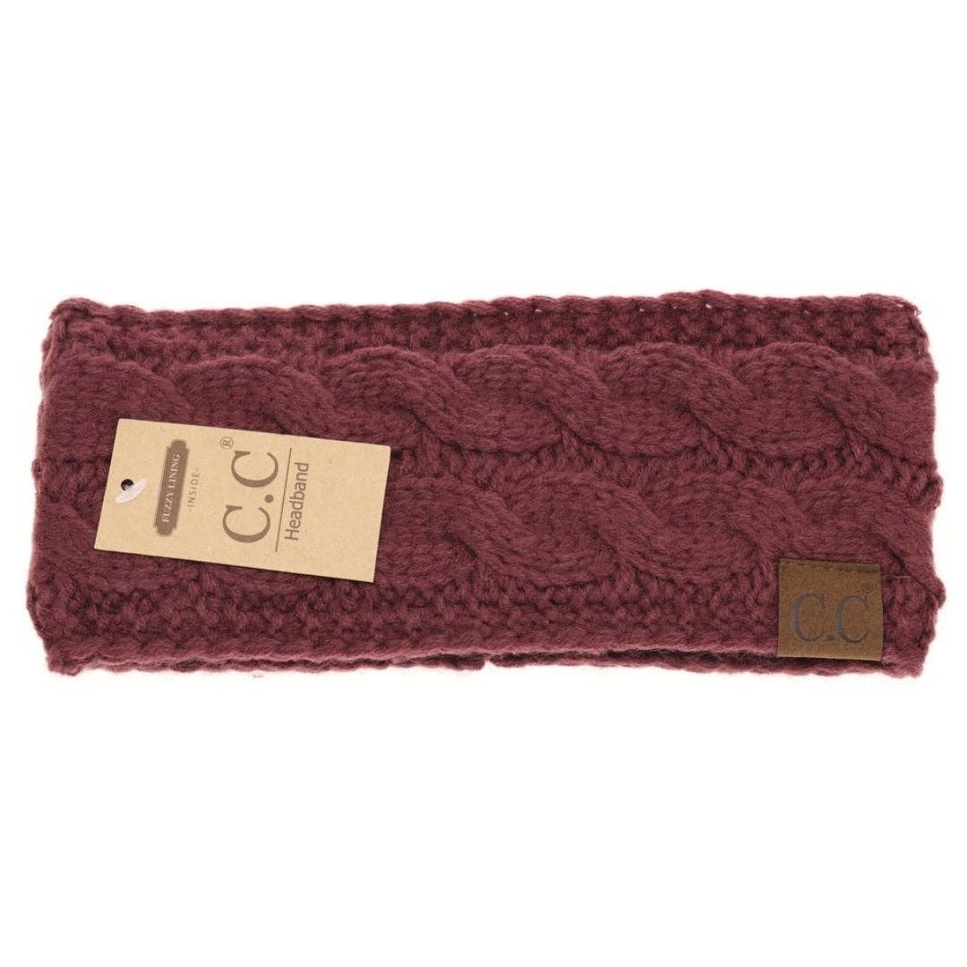 Solid Cable Knit CC Women's Fashion Headband