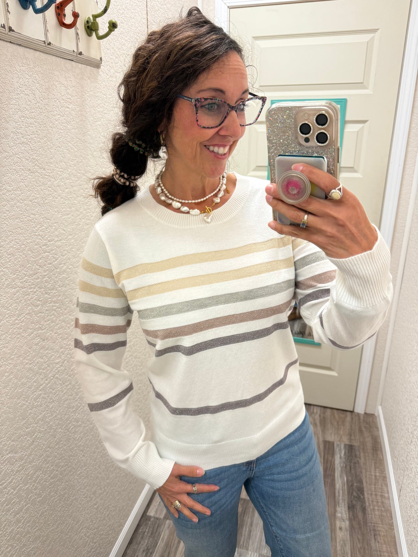 Shimmer In Stripes Top