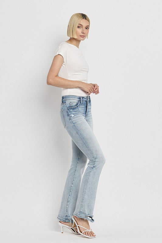 Blondie Bootcut Lovervet Distressed Hem Jeans