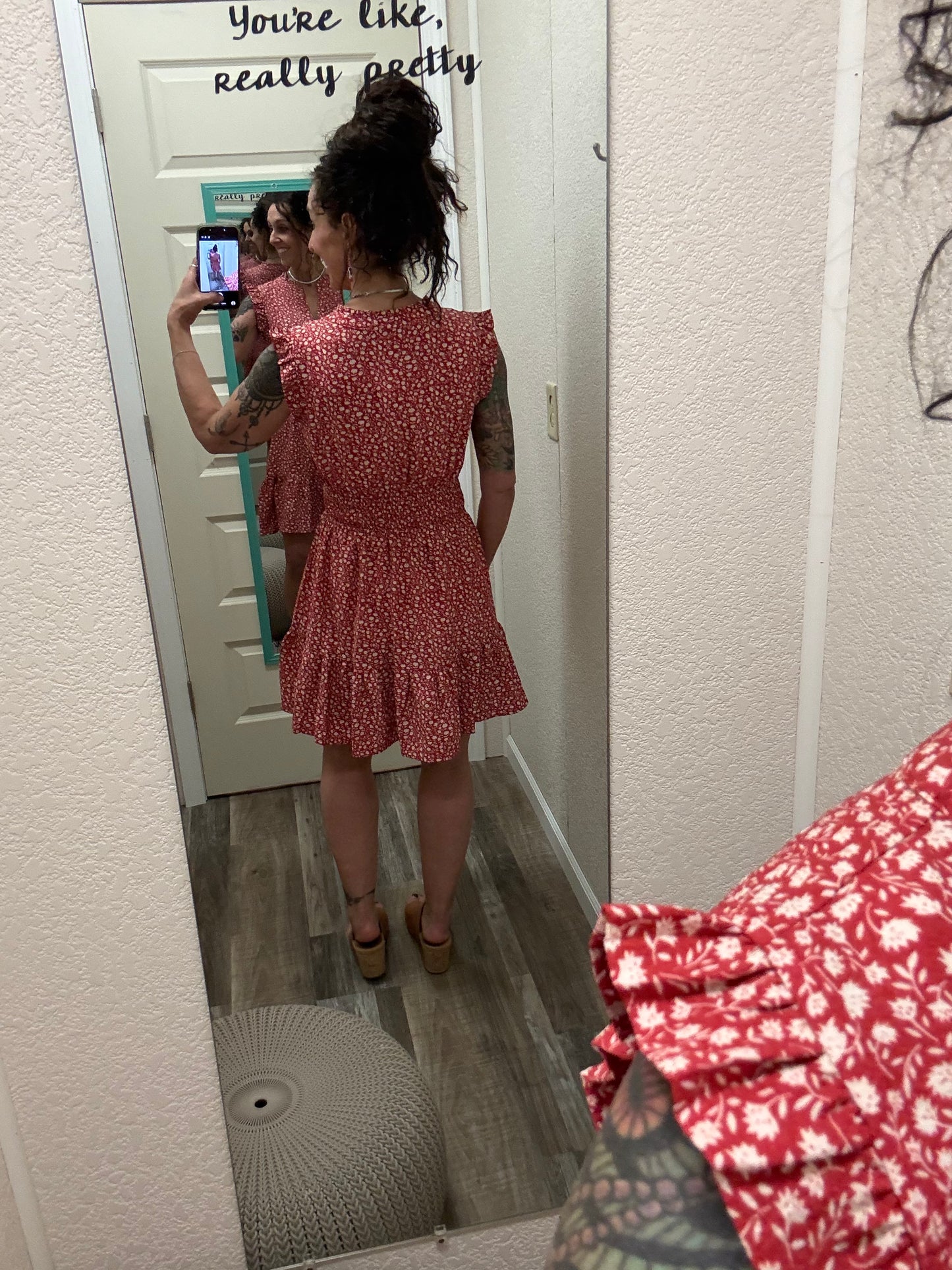 American Dreams Smocked Waist Dress