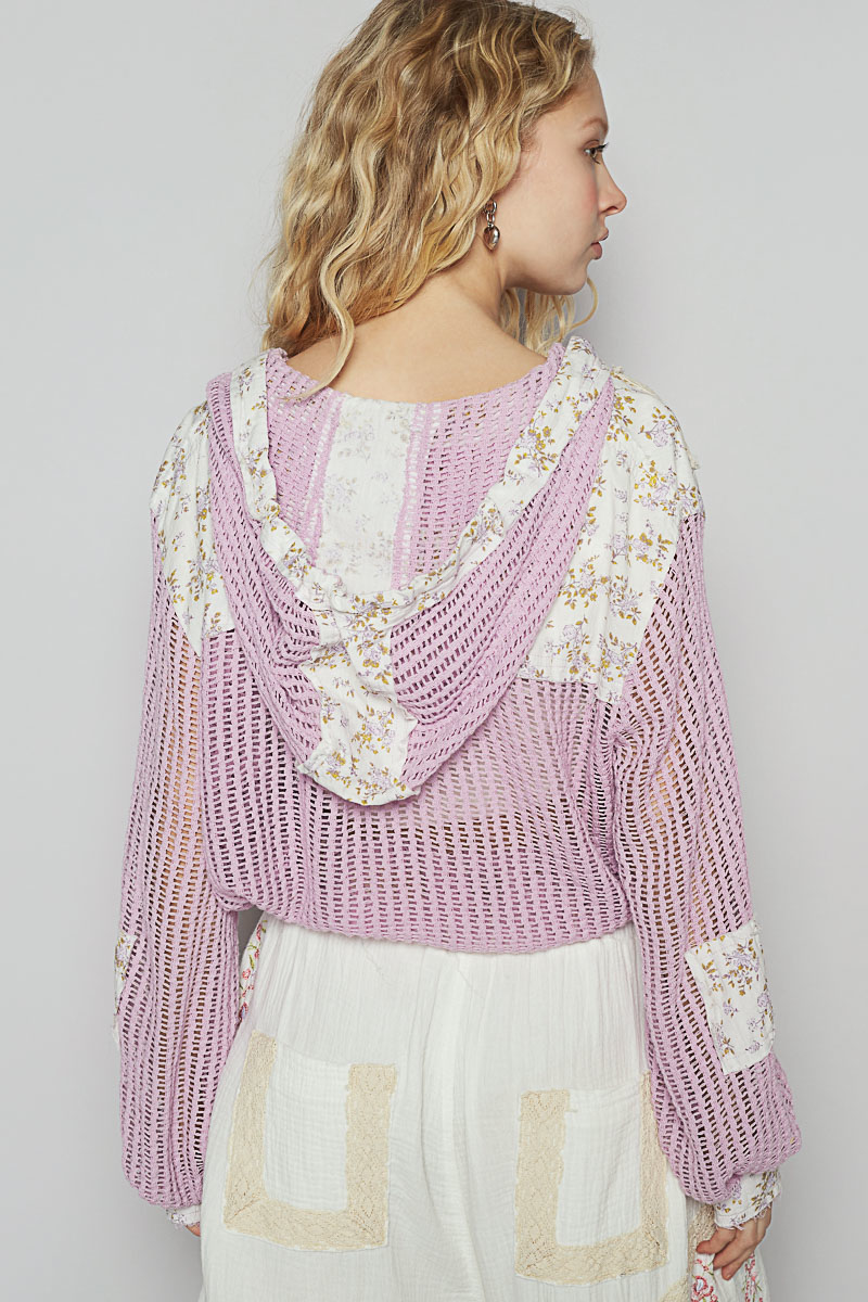 Lulu Crochet Button Up Hoodie