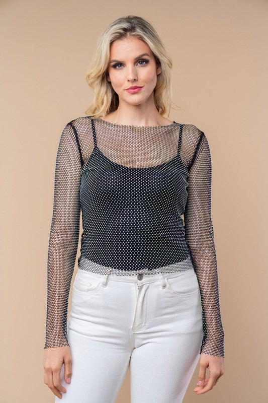 Rock On Mesh Top