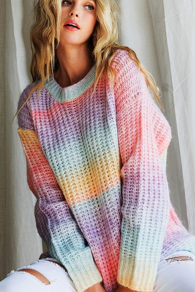Unicorn Rainbows Tie Dye Sweater