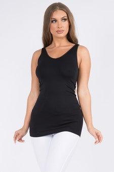 Reversible V or U neck Second Skin Tank - One Size