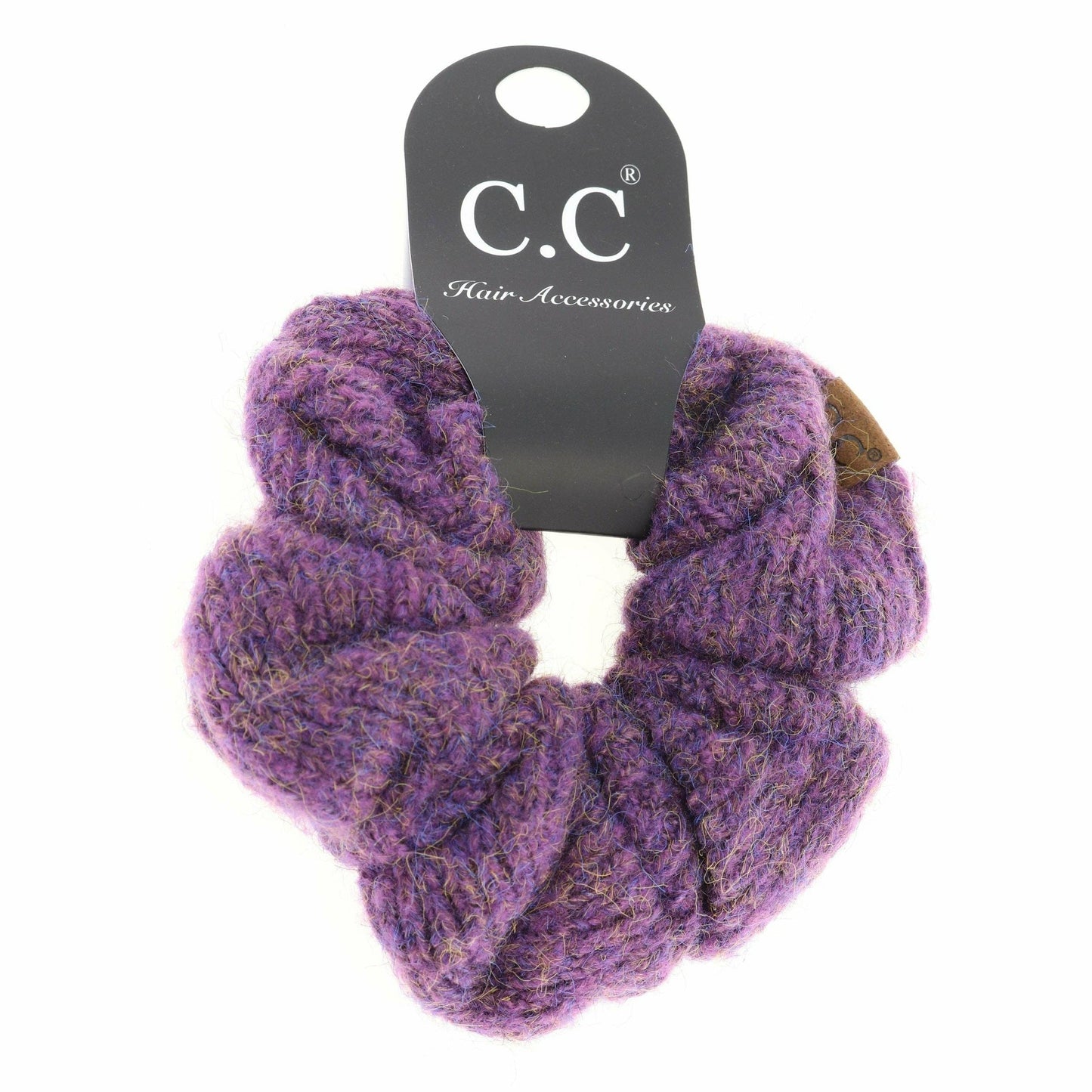 Two-tone Knit Ponytail C.C Scrunchie