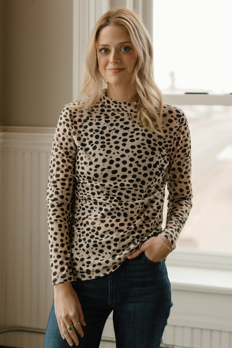 Speckled Dune Mesh Top