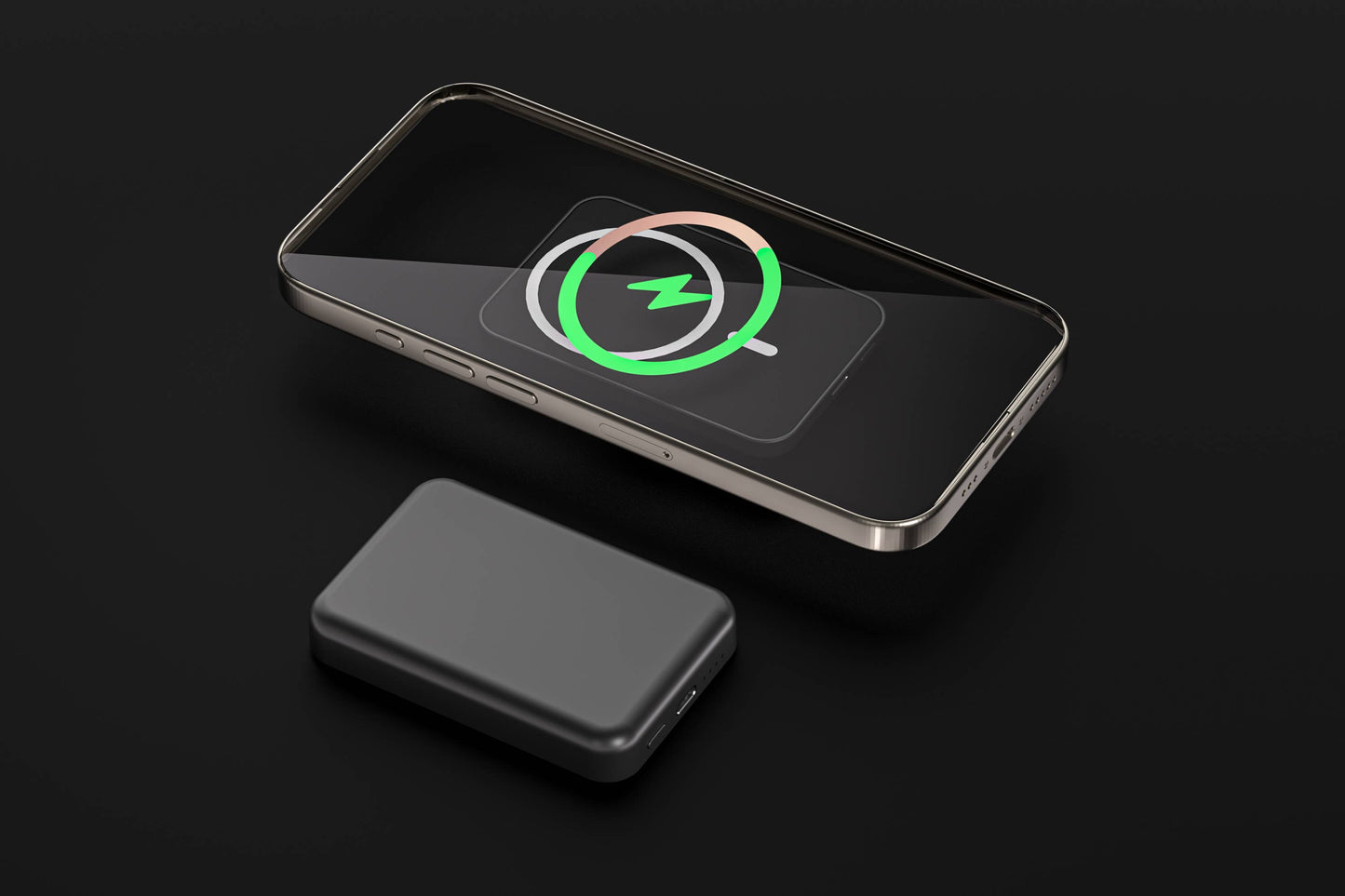 Black MagSafe 7200mAh Wireless Power Bank – Fast & Portable