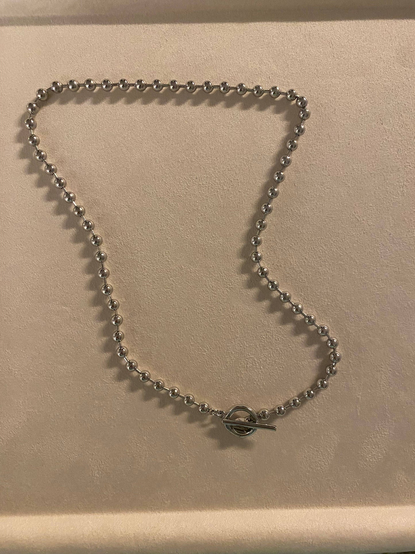 5mm Ball Chain with Toggle | Charm Necklace Gold & Silver : Gold / 24" Chain