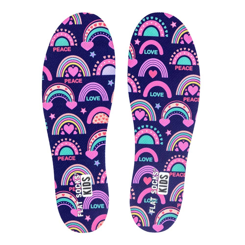 Rainbow Explosion FLAT SOCKS Kids: 8 Toddler to 4 Kid's