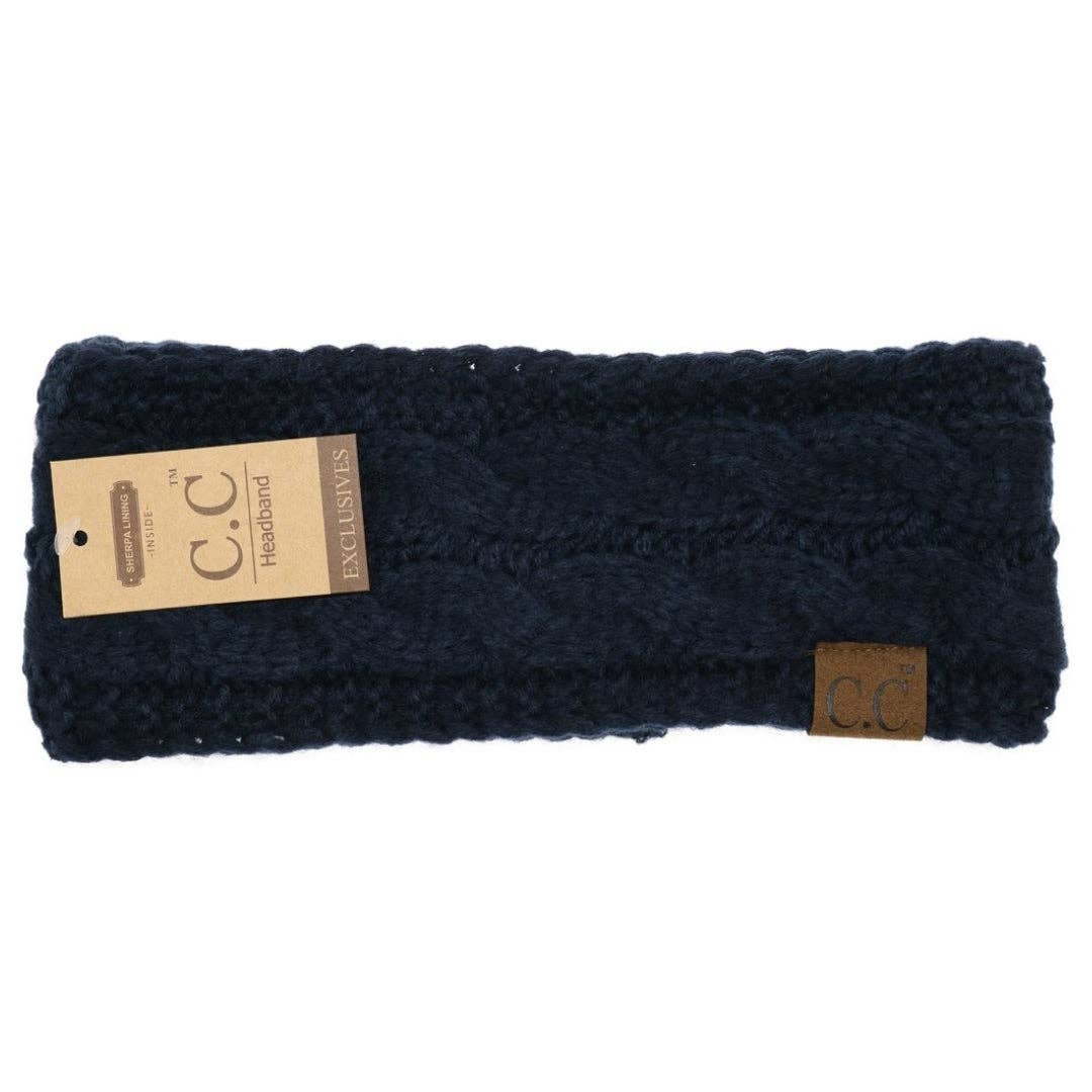 Solid Cable Knit CC Women's Fashion Headband