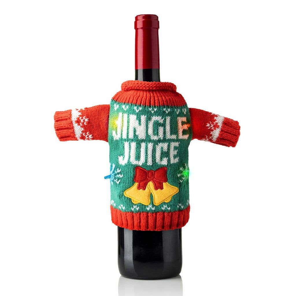 Light-Up Wine & Bottle Sweater