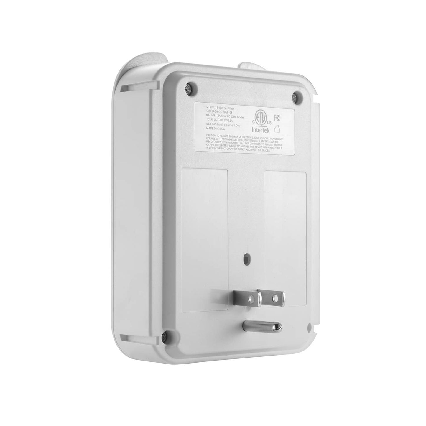 Black Charge Surge Protector, 6 Outlets/2 USB Ports