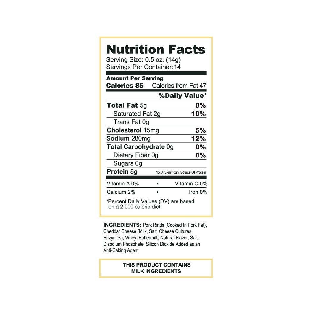 White Cheddar Pork Rinds 7oz Bag