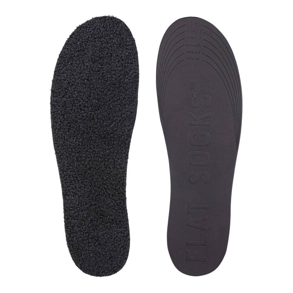 Black FLAT SOCKS: Small (up to Women's 11, Men's 10)