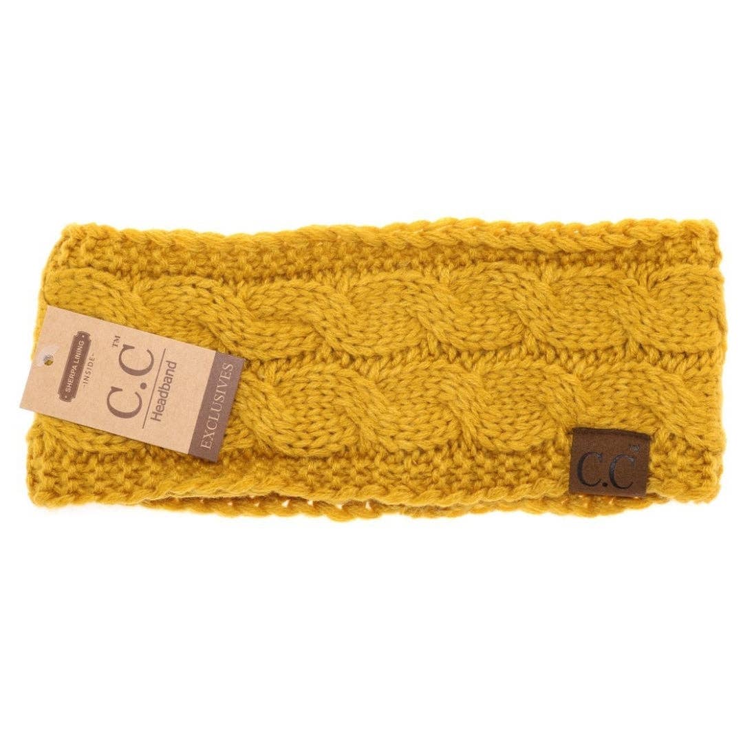 Solid Cable Knit CC Women's Fashion Headband