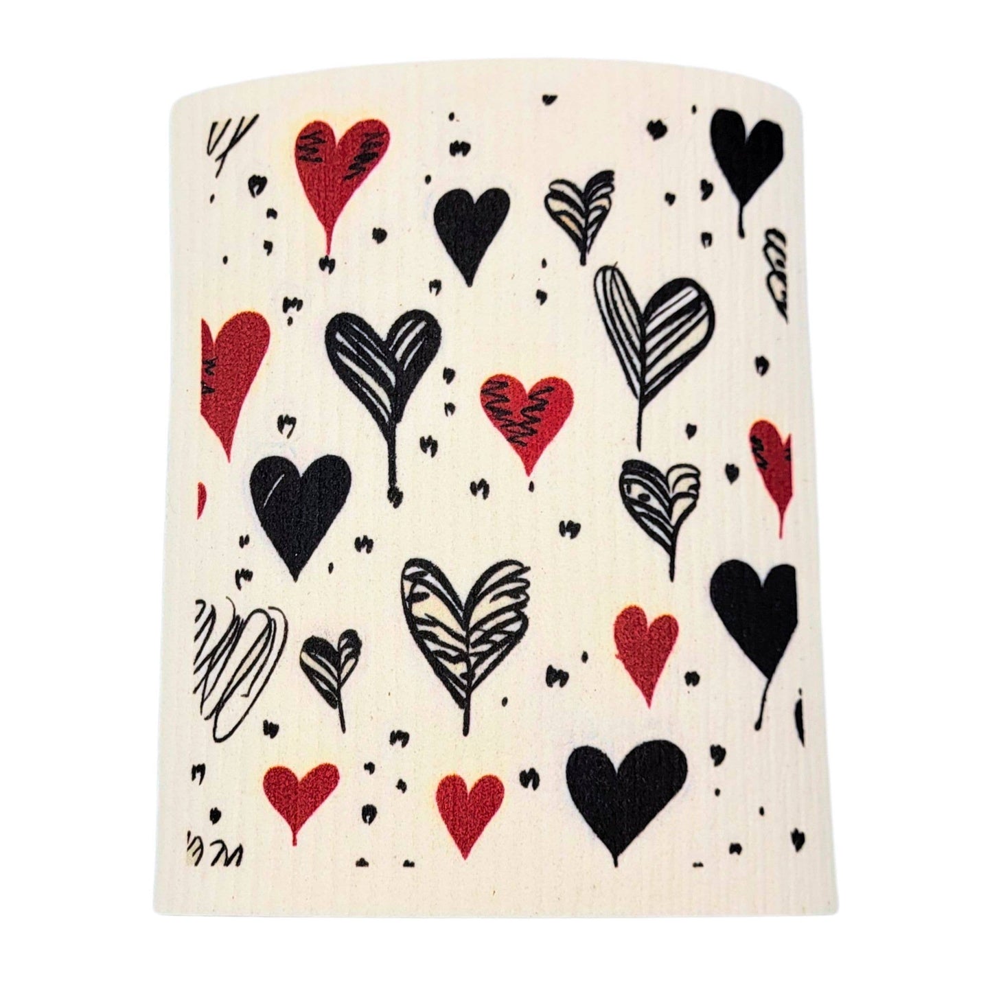 Heart Doodle Swedish Dishclothes