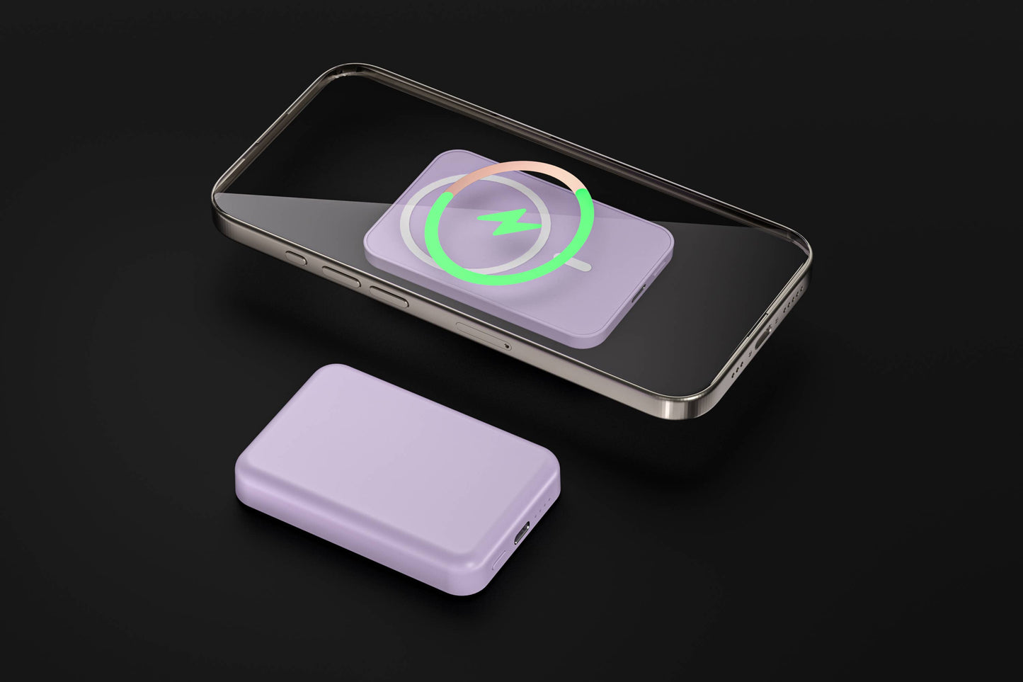 Black MagSafe 7200mAh Wireless Power Bank – Fast & Portable