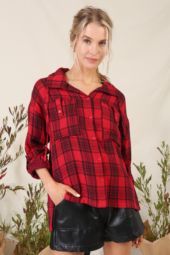Dakota Relaxed Plaid Button Up