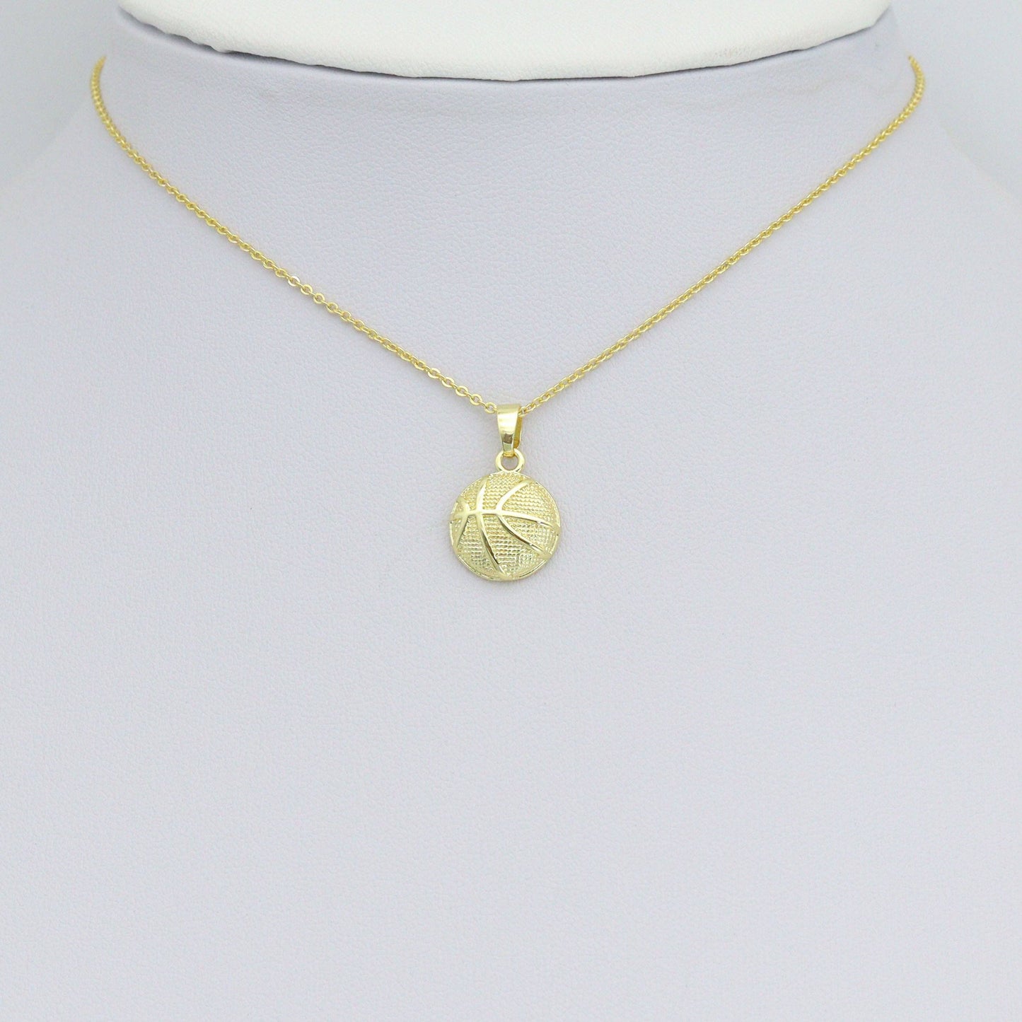 Gold Basketball Charm