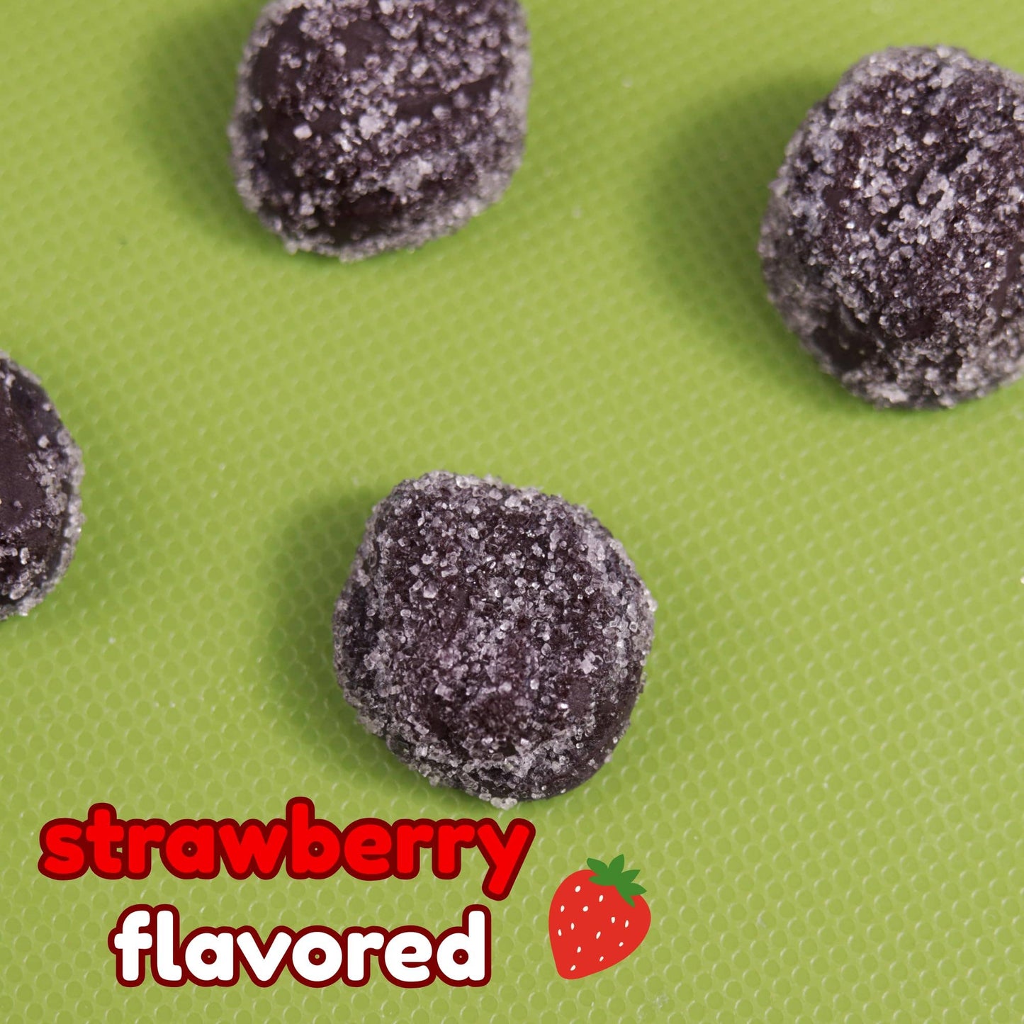 Christmas Candy Coal, Strawberry Gummies - Stocking Stuffer