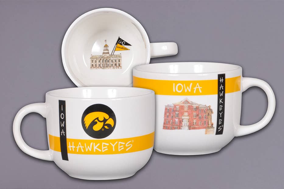 IOWA Hawkeye Soup Mug