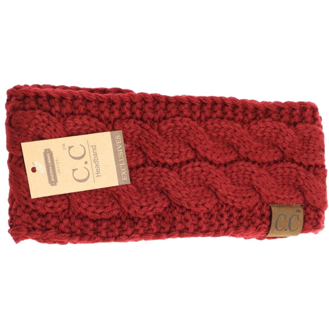 Solid Cable Knit CC Women's Fashion Headband
