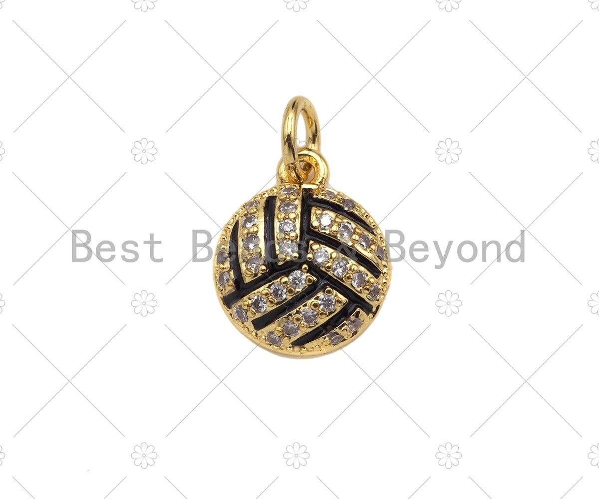 Silver Volleyball Charm