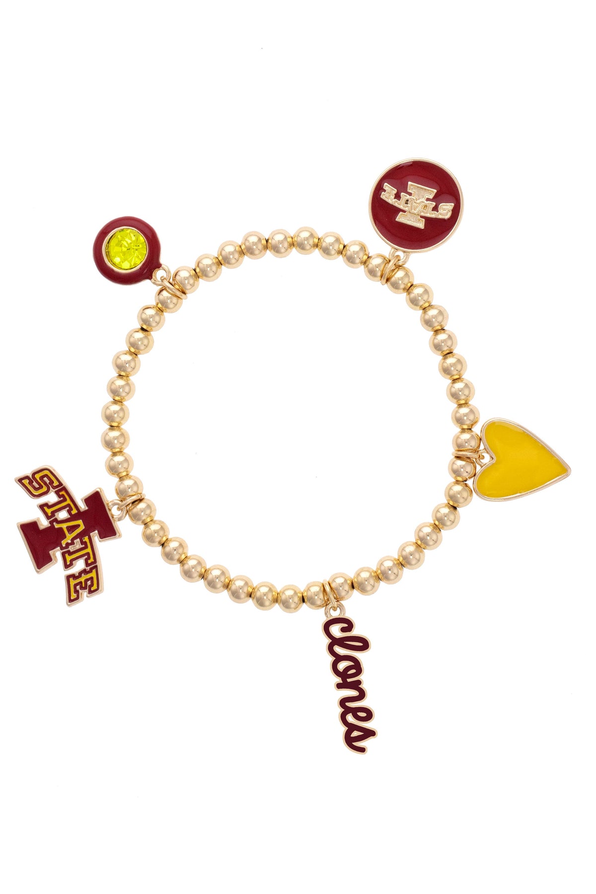 Iowa State Cyclones Enamel Icons Stretch Bracelet